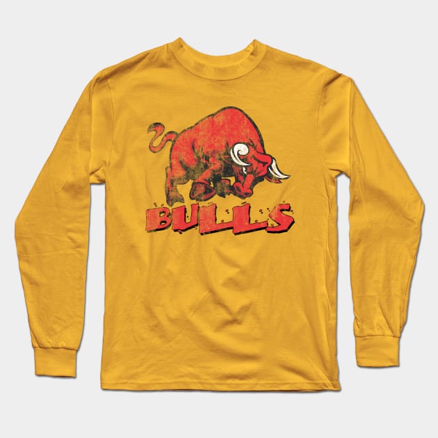 Bulls, distressed Long Sleeve T-Shirt by MonkeyKing